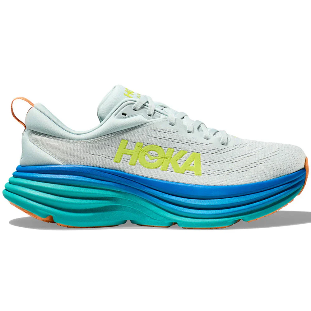 Men's Hoka Bondi 8, Ice Flow/Bit Of Blue, 10 D Medium