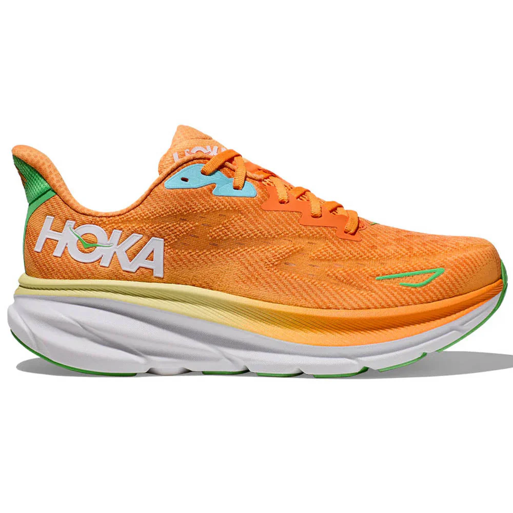 Men's Hoka Clifton 9, Solar Flare/Sherbet, 13 D Medium