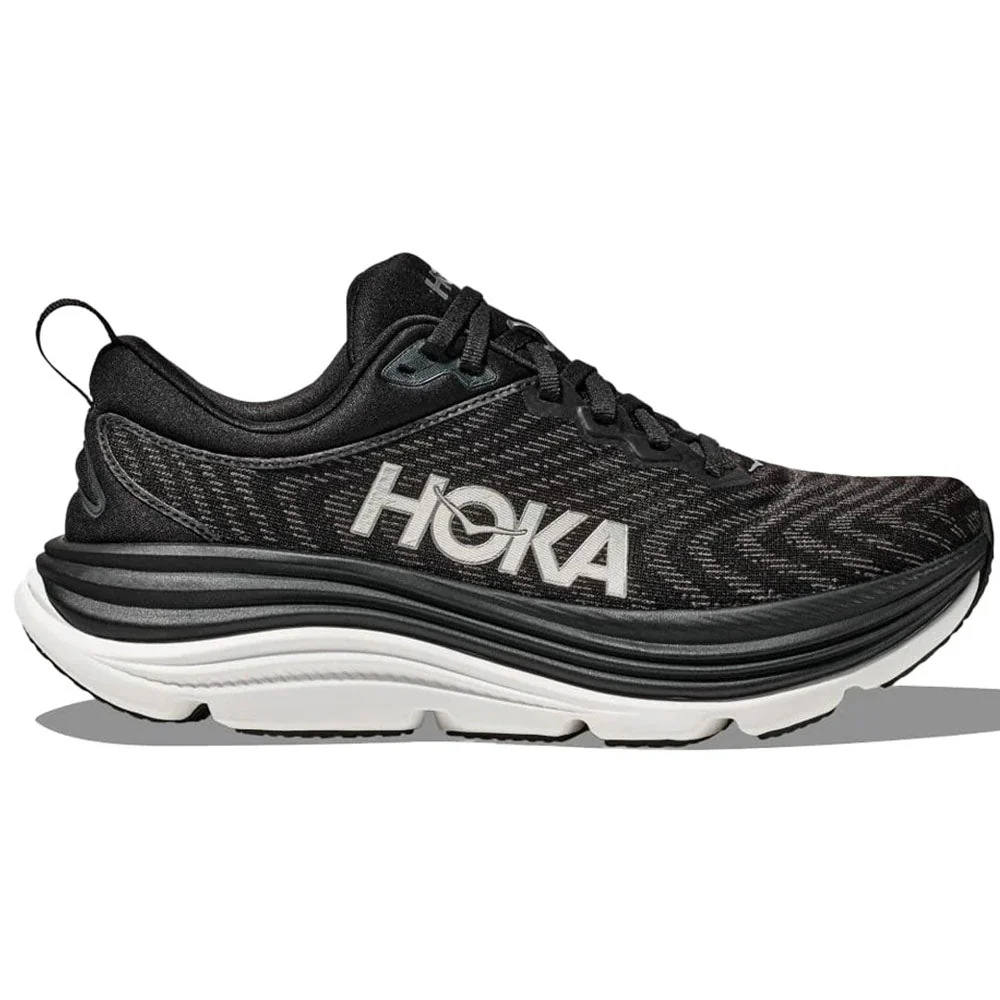 Men's Hoka Gaviota 5, Black/White, 12.5 2E Wide
