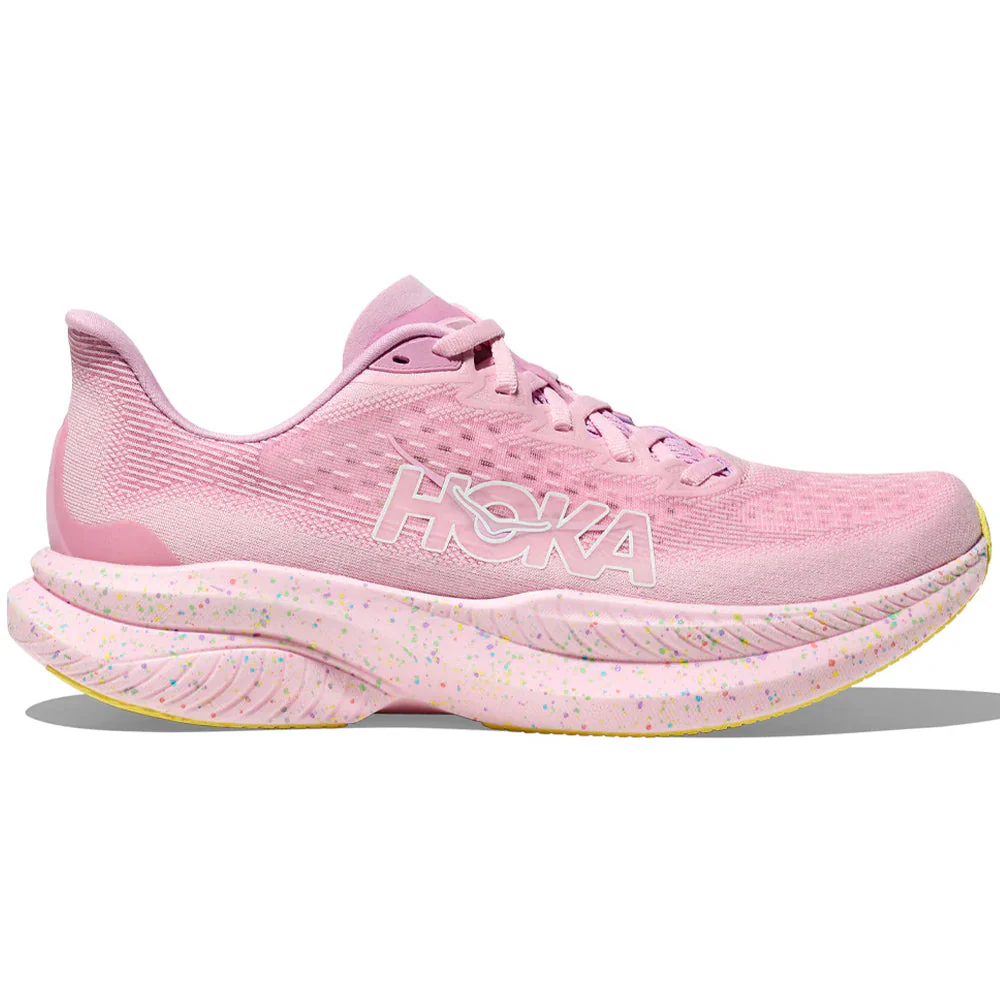 Men's Hoka Mach 6, Pink Twilight/Lemonade, 12 D Medium