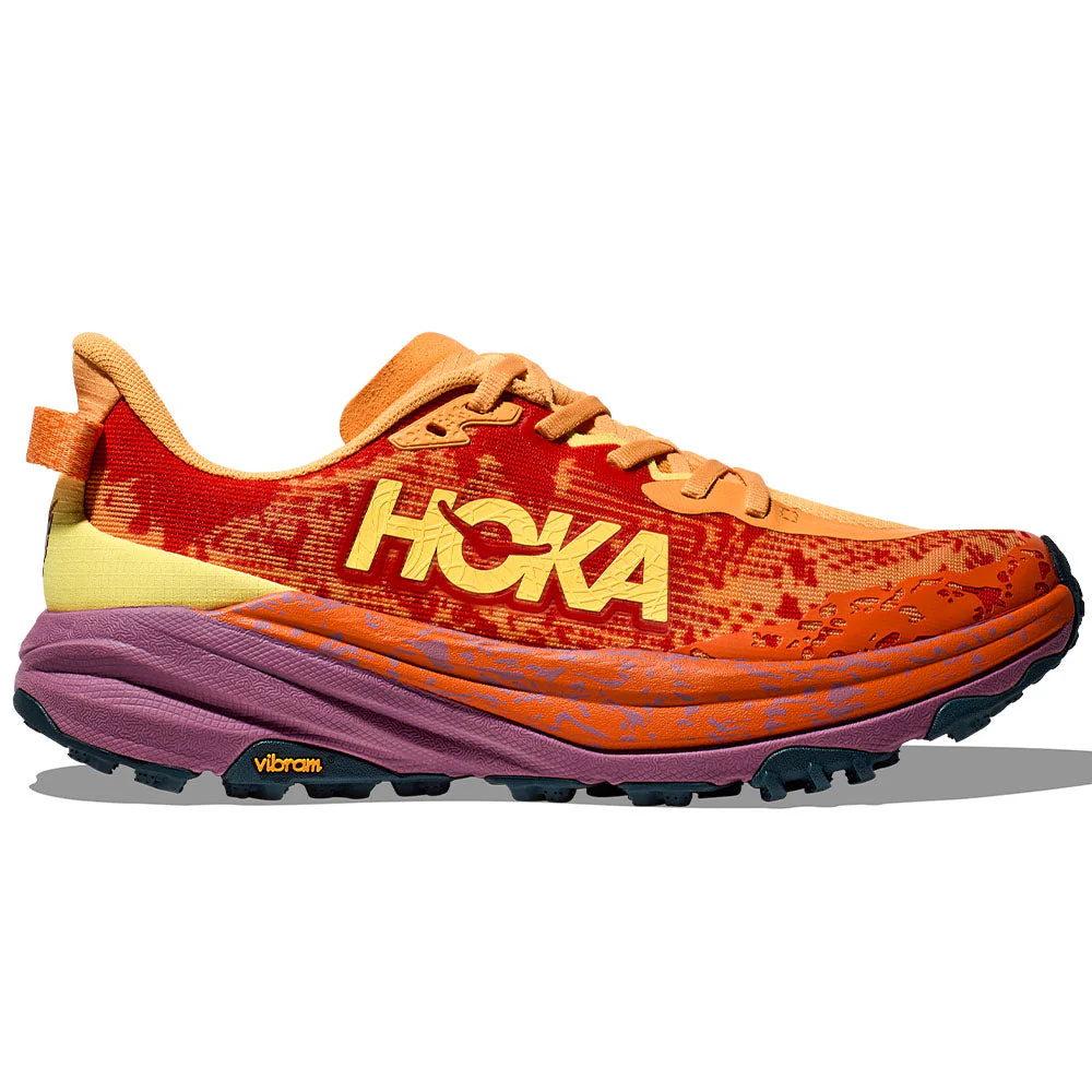 Men's Hoka Speedgoat 6, Sherbet/Beet Root, 9 D Medium