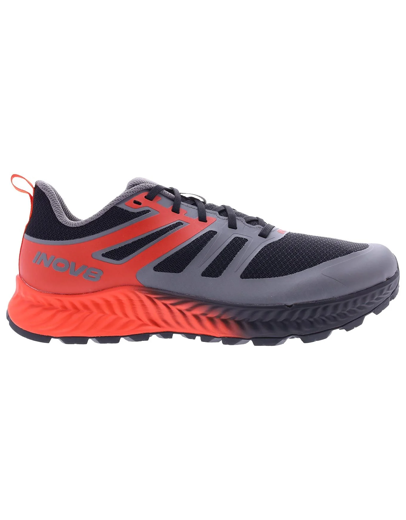Men's Inov8 TrailFly, Black/Fiery Red/Dark Grey, 11 2E Wide