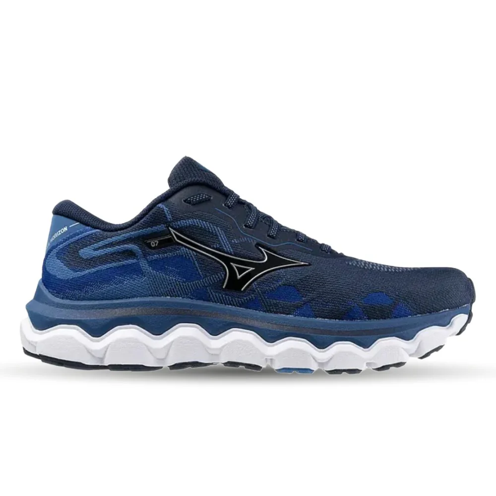 Men's Mizuno Wave Horizon 7, Dress Blue/Silver, 12.5 D Medium