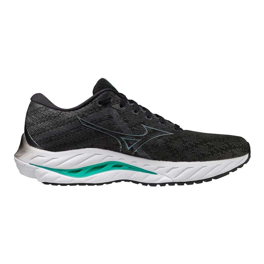 Men's Mizuno Wave Inspire 19, Black-Metallic Grey, 8.5 D Medium