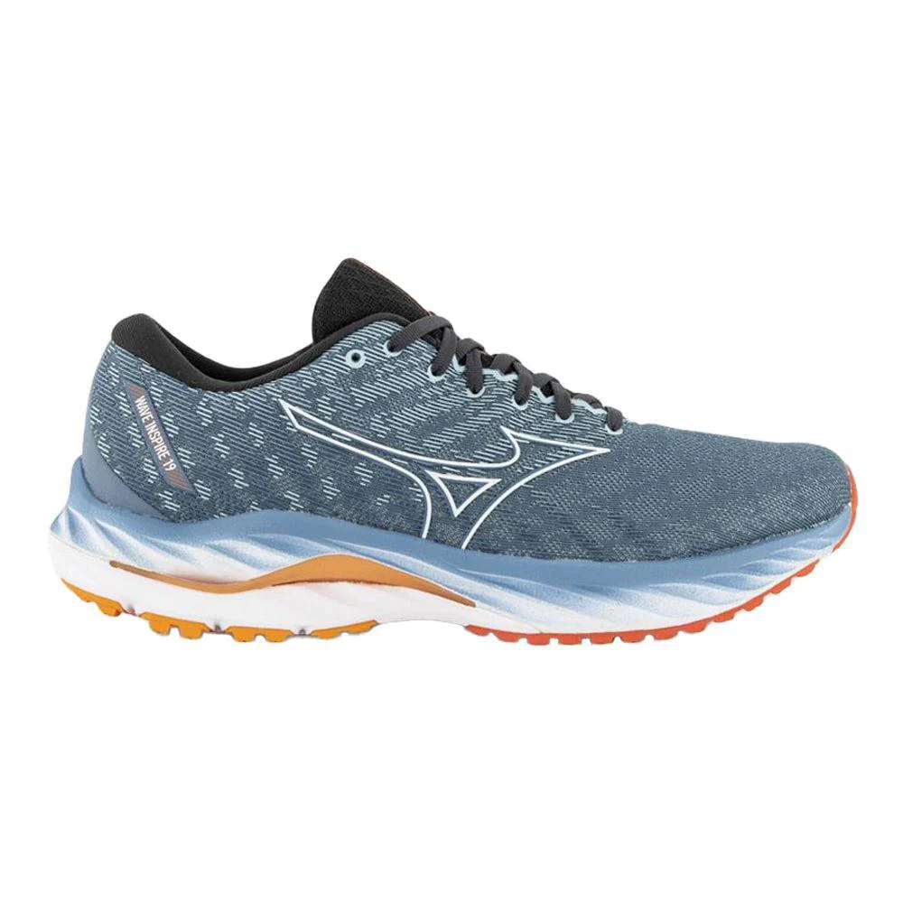 Men's Mizuno Wave Inspire 19, Provincial Blue/White, 9 D Medium