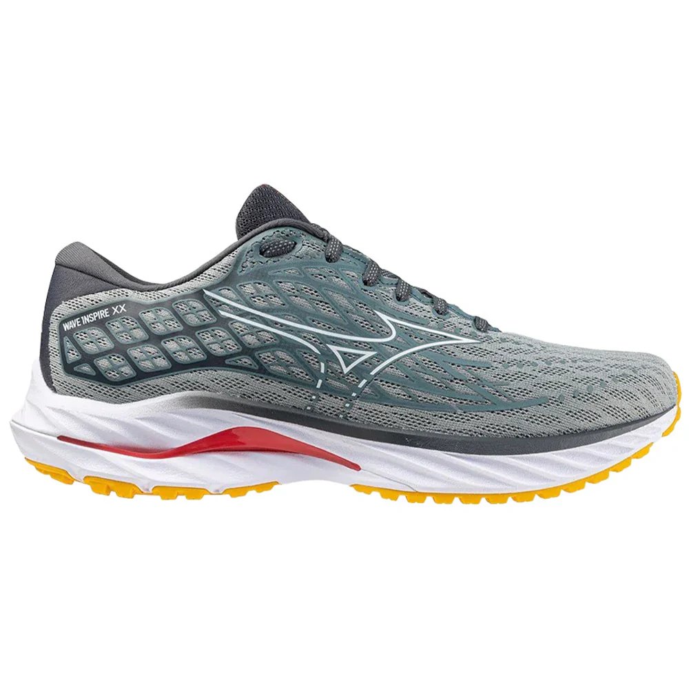 Men's Mizuno Wave Inspire 20, Abyss-White, 9.5 D Medium