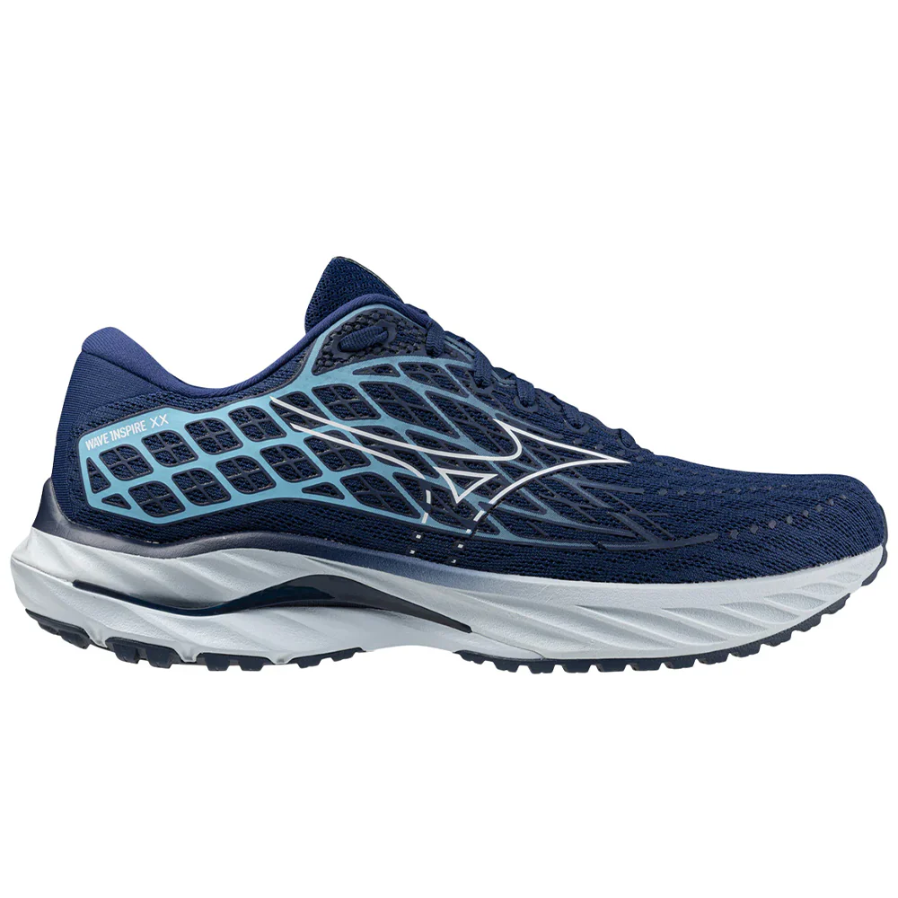 Men's Mizuno Wave Inspire 20, Estate Blue/White, 9.5 D Medium