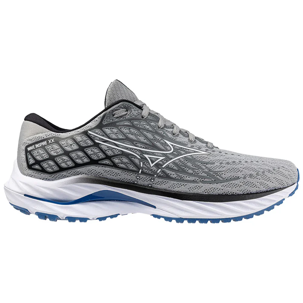 Men's Mizuno Wave Inspire 20, Harbor Mist/White, 11 2E Wide