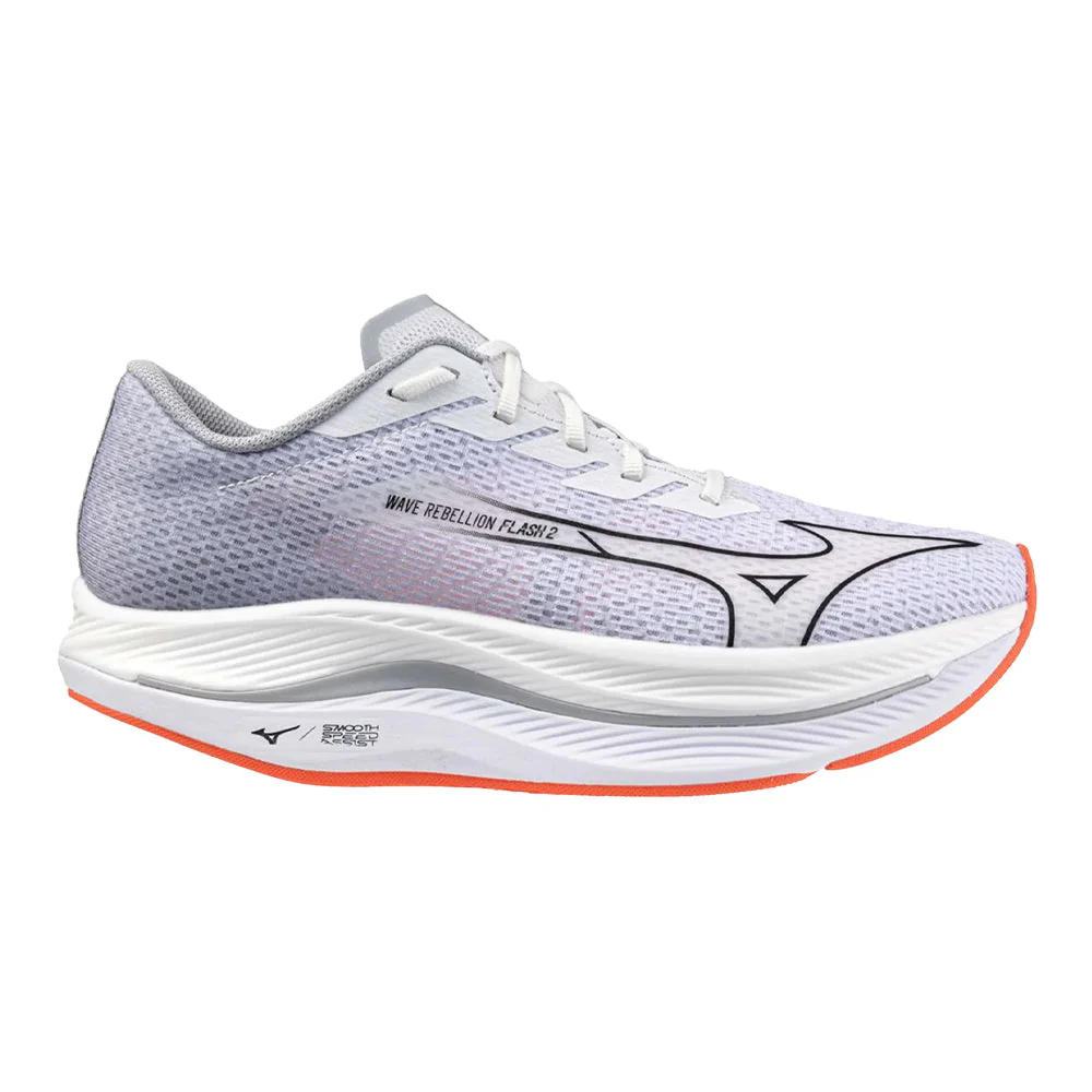 Men's Mizuno Wave Rebellion Flash 2, White-Black, 12 D Medium