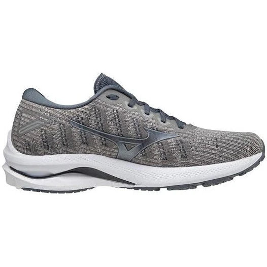 Men's Mizuno Wave Rider 25 Waveknit, Drizzle/Antarctica, 12 D Medium