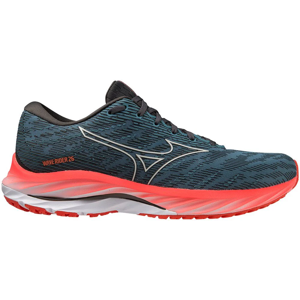 Men's Mizuno Wave Rider 26, Provincial Blue/Nimbus Cloud, 8.5 D Medium