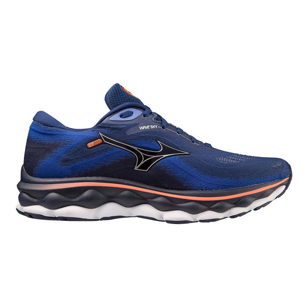 Men's Mizuno Wave Sky 7, Blue Depths-Silver, 11 D Medium