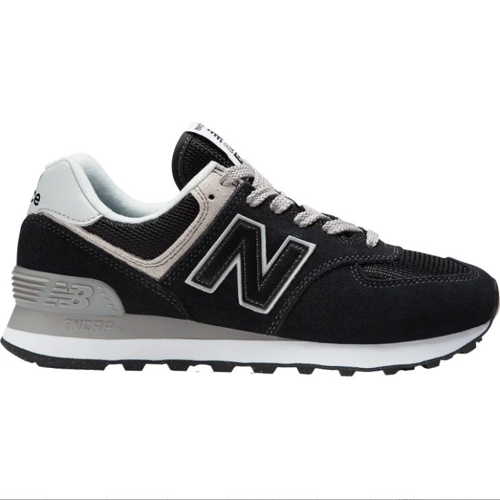 Men's New Balance 574, Black/White, 14 4E Extra Wide