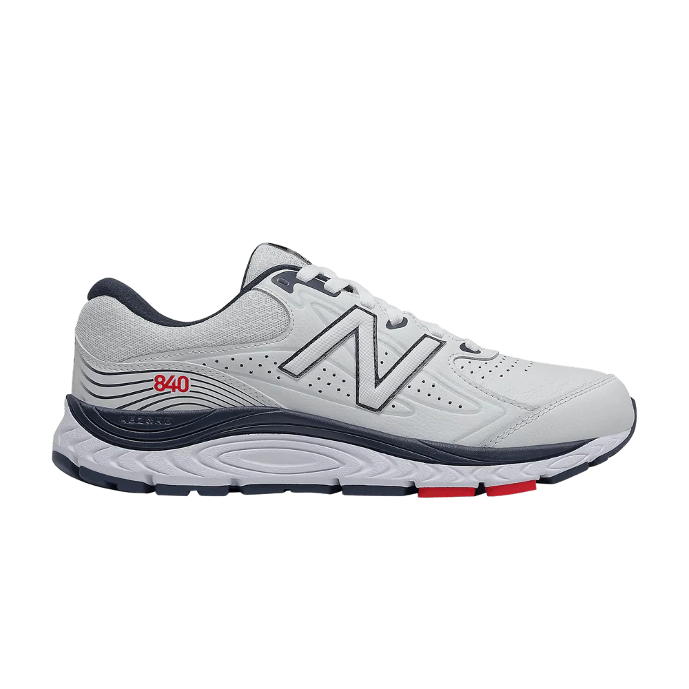 Men's New Balance 840v3, White/Natural Indigo, 12 2E Wide