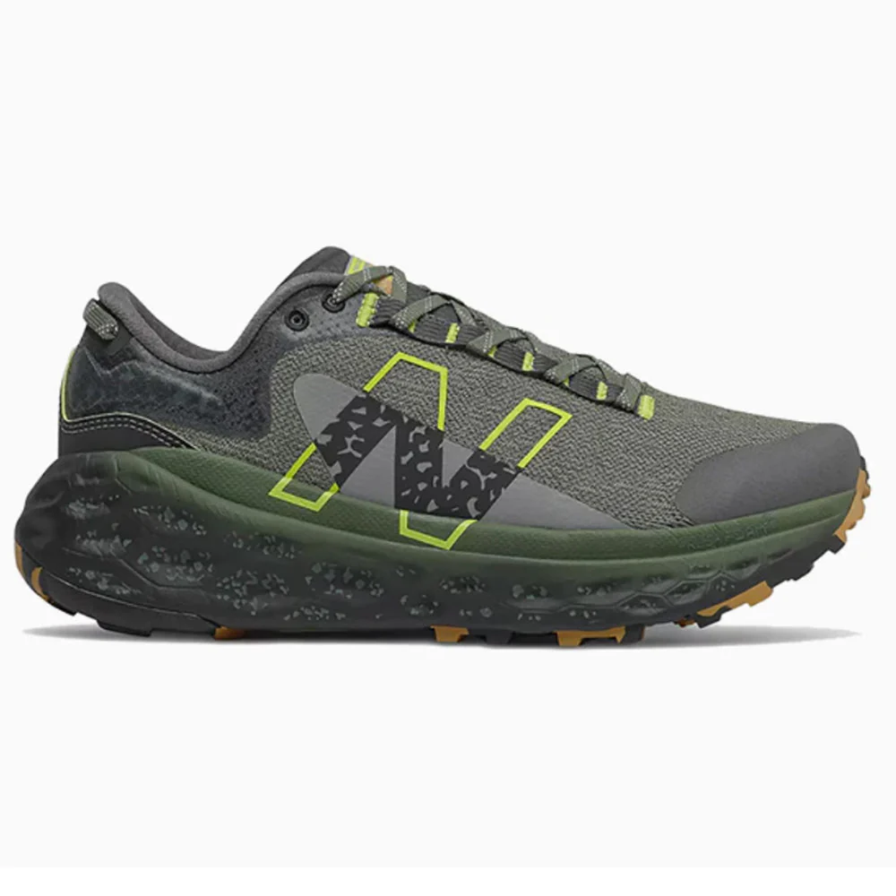 Men's New Balance Fresh Foam X Trail More v2, Norway Spruce/Sulphur Yellow, 11 D Medium