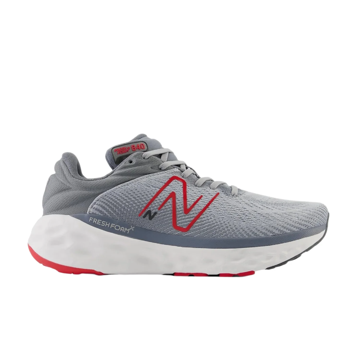 Men's New Balance Fresh Foam X 840v1, Aluminium Grey/True Red, 10.5 2E Wide
