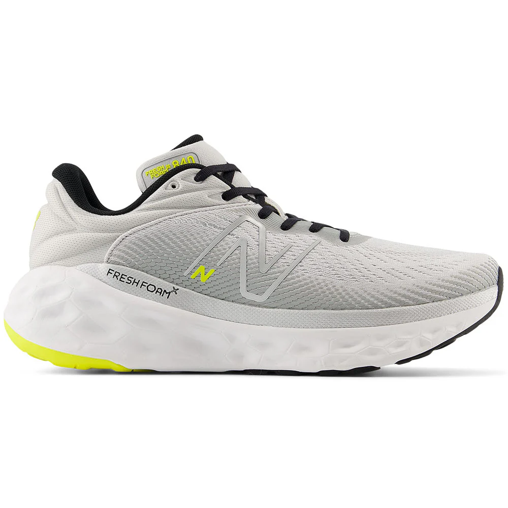 Men's New Balance Fresh Foam X 840v1, Grey Matter/Silver Metallic/Firefly, 12 2E Wide