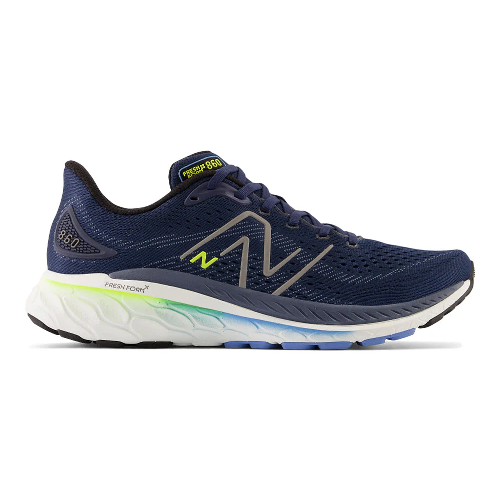 Men's New Balance Fresh Foam X 860v13, NB Navy/Dark Silver Metallic, 14 D Medium