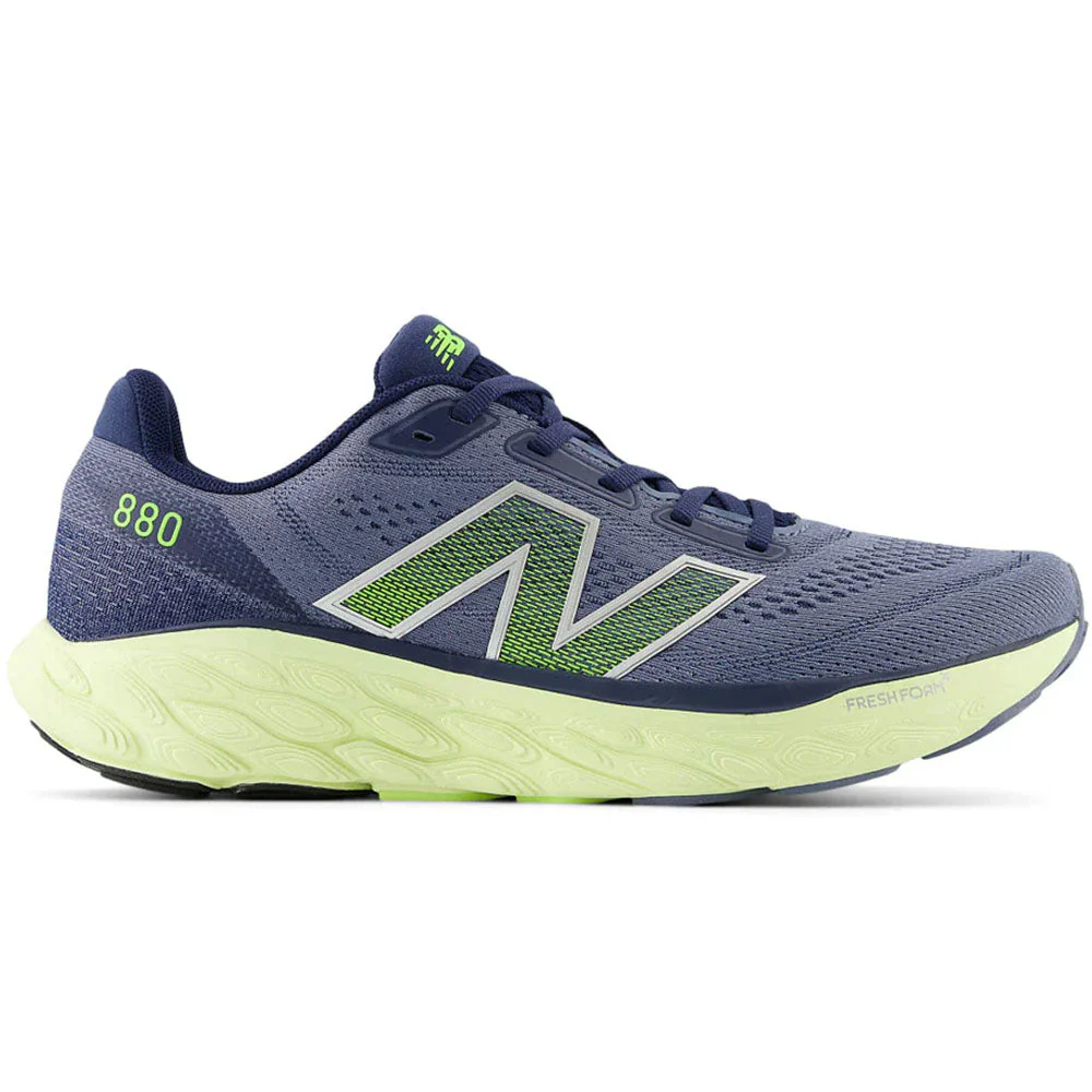Men's New Balance Fresh Foam X 880v14, Arctic Grey/Limelight/NB Navy, 9.5 4E Extra Wide