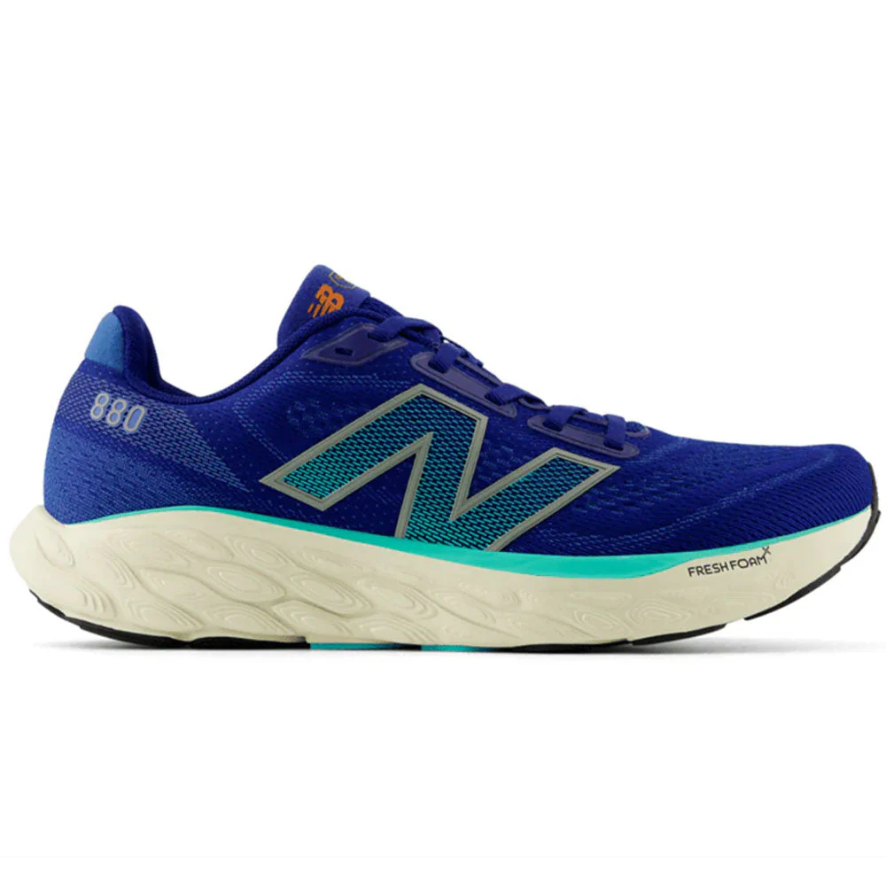Men's New Balance Fresh Foam X 880v14, Inkwell/Cyber Jade/Dark Silver Metallic, 10 2E Wide