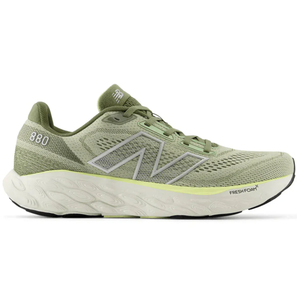 Men's New Balance Fresh Foam X 880v14, Olivine/Silver Metallic/Limelight, 9.5 D Medium