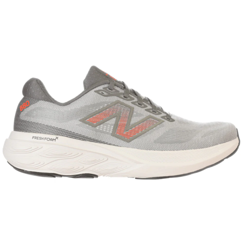 Men's New Balance Fresh Foam X 880v15, Slate Grey/Reflection/Urgent Red, 12 D Medium