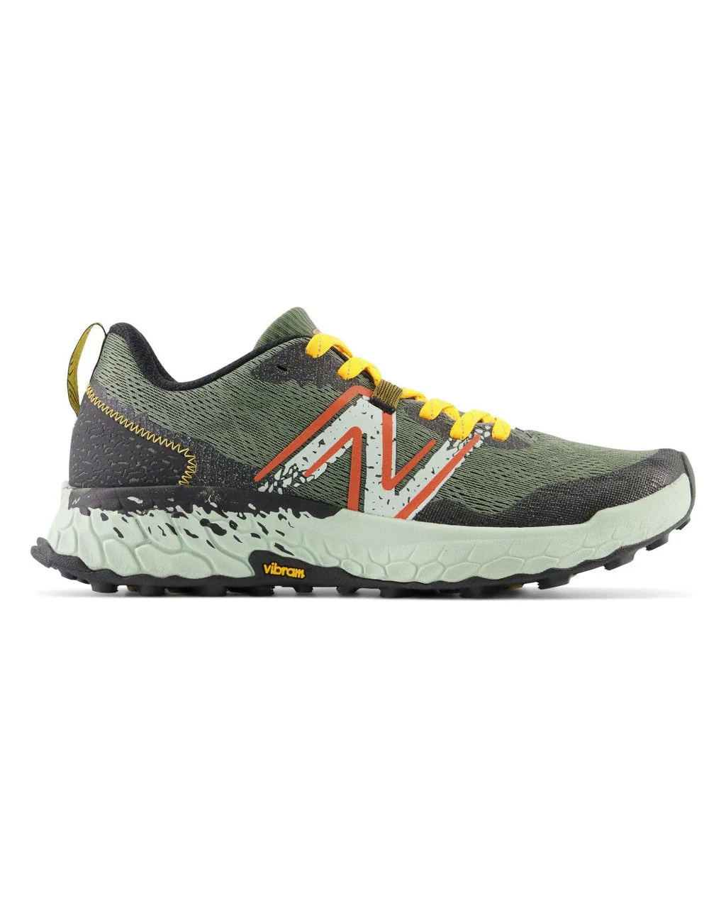 Men's New Balance Fresh Foam X Hierro V7, Deep Olive Green/Black, 12 2E Wide