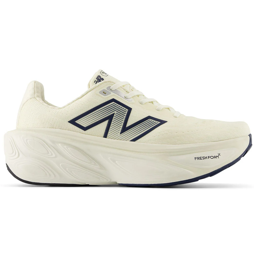 Men's New Balance Fresh Foam X More v5, Angora/Sea Salt/Hot Mango/NB Navy, 9.5 2E Wide