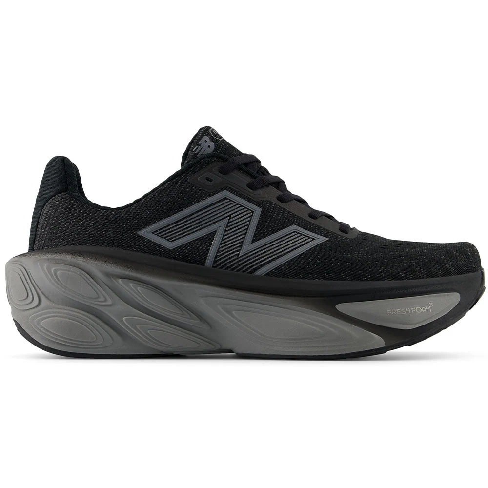 Men's New Balance Fresh Foam X More v5, Black/Linen/Silver Metallic, 8.5 D Medium