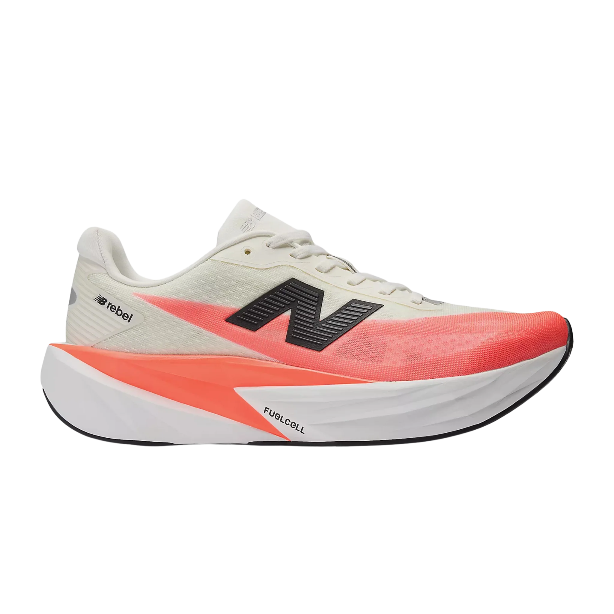 Men's New Balance FuelCell Rebel V5, Urgent Red/White/Sea Salt, 11 D Medium