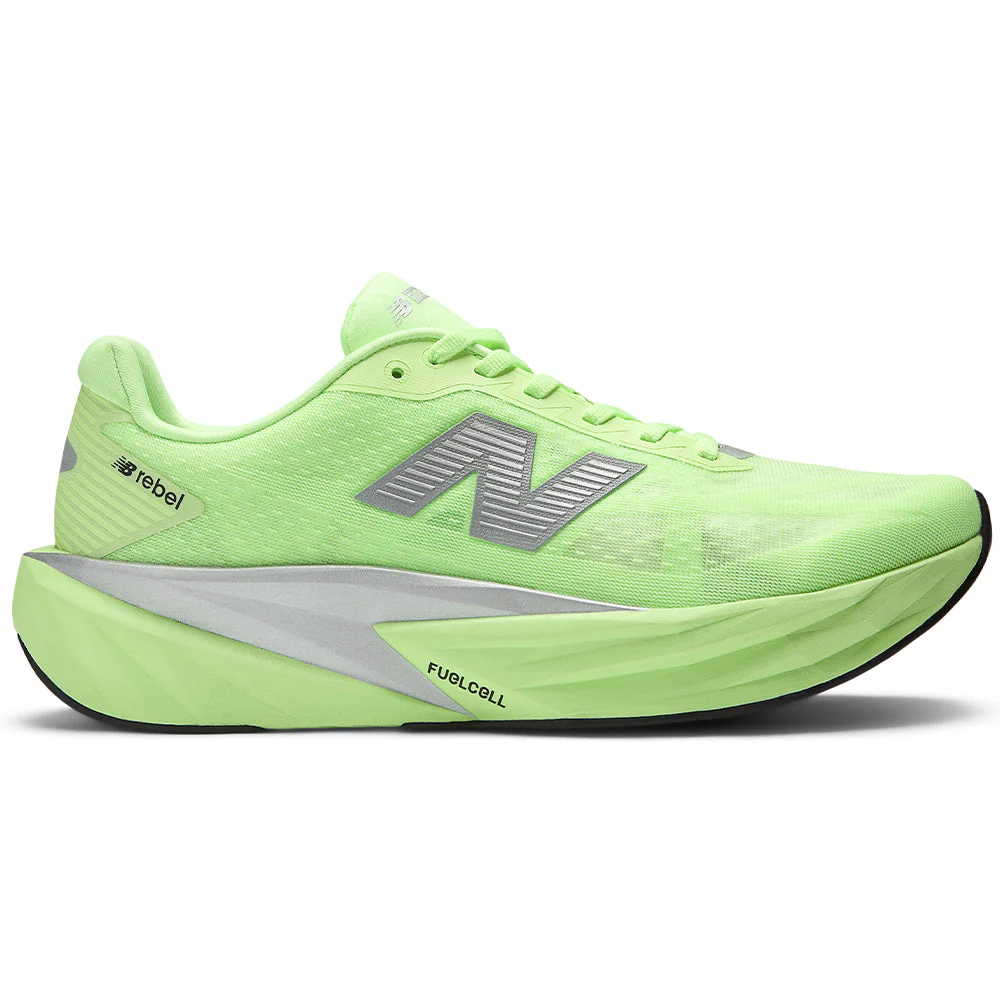 Men's New Balance FuelCell Rebel v5, Mint Flash/Lab Green/Silver Metallic, 13 D Medium