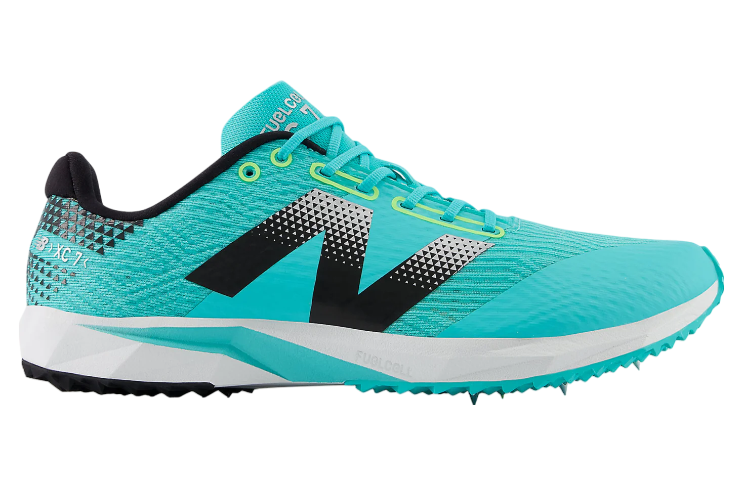 Men's New Balance FuelCell XC7 v5, Cyber Jade/Black, 11 D Medium