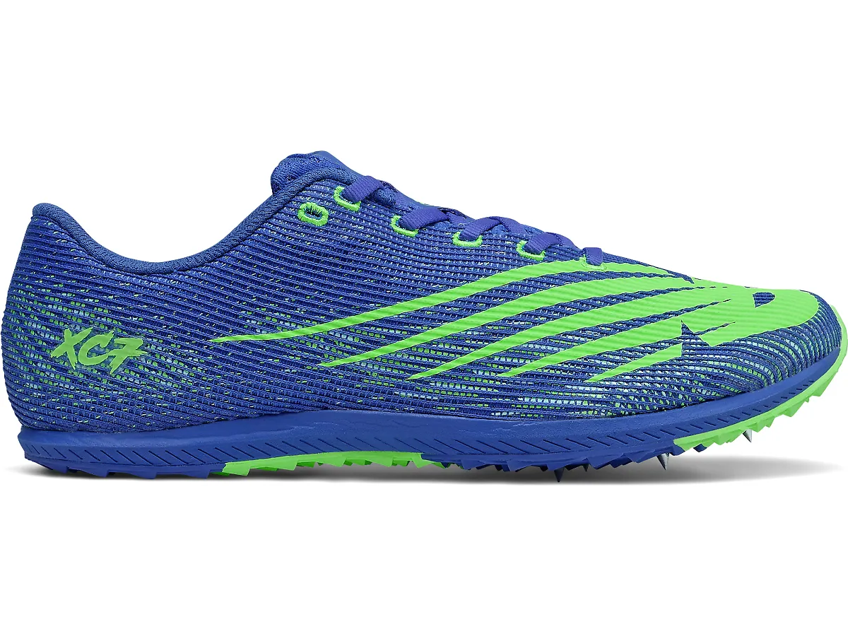 Men's New Balance XC Seven V3, Cobalt/Lime Green, 10 D Medium