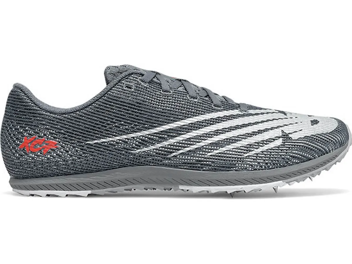 Men's New Balance XC Seven V3, Lead/Silver Metallic , 7.5 B Narrow