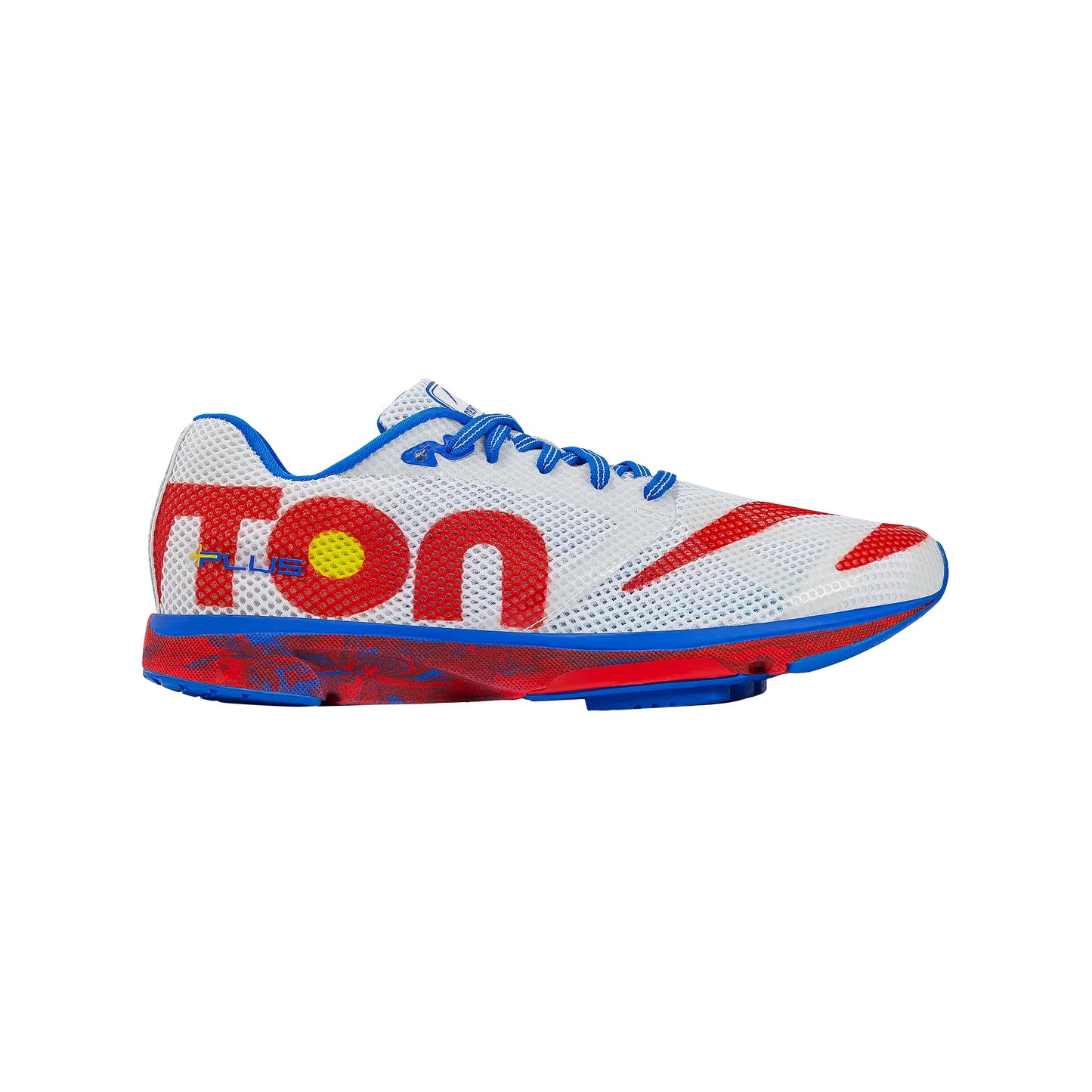 Men's Newton Running Distance+, White/Blue, 12.5 D Medium