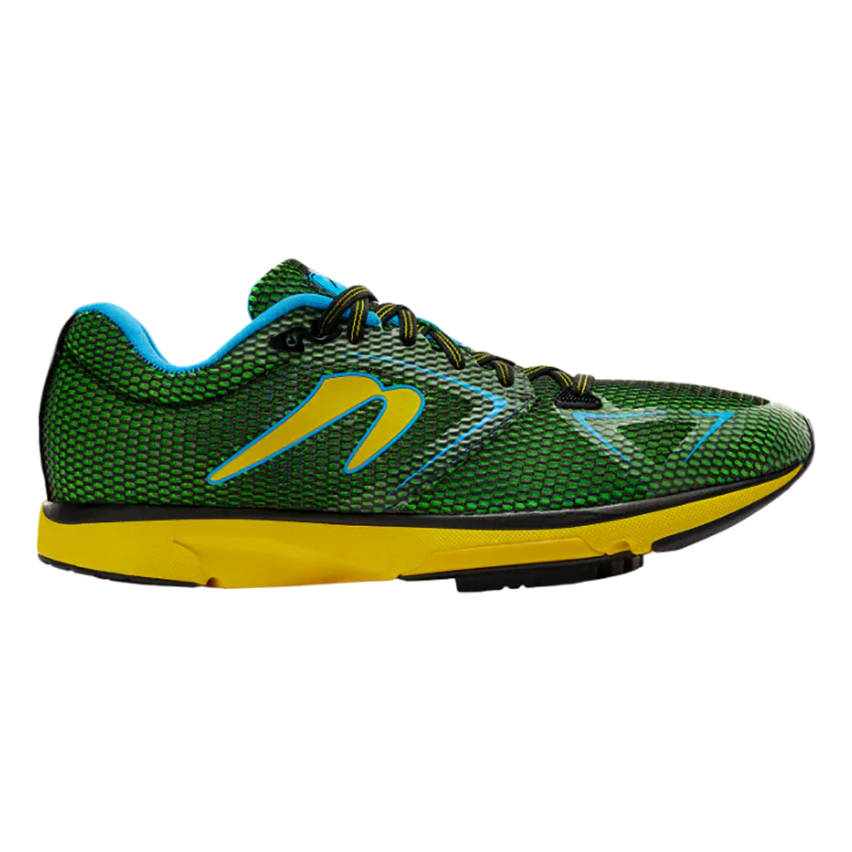 Men's Newton Running Distance S 12, Forest Green/Yellow, 8 D Medium