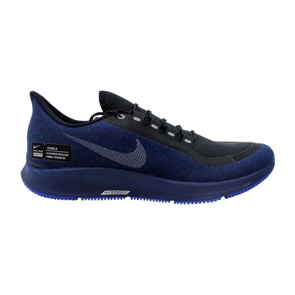 Men's Nike Pegasus 35 Shield, Black/Metallic Silver, 9 D Medium