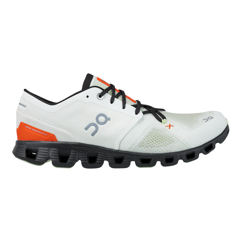 Men's On Cloud X 3, Ivory/Flame, 11 D Medium