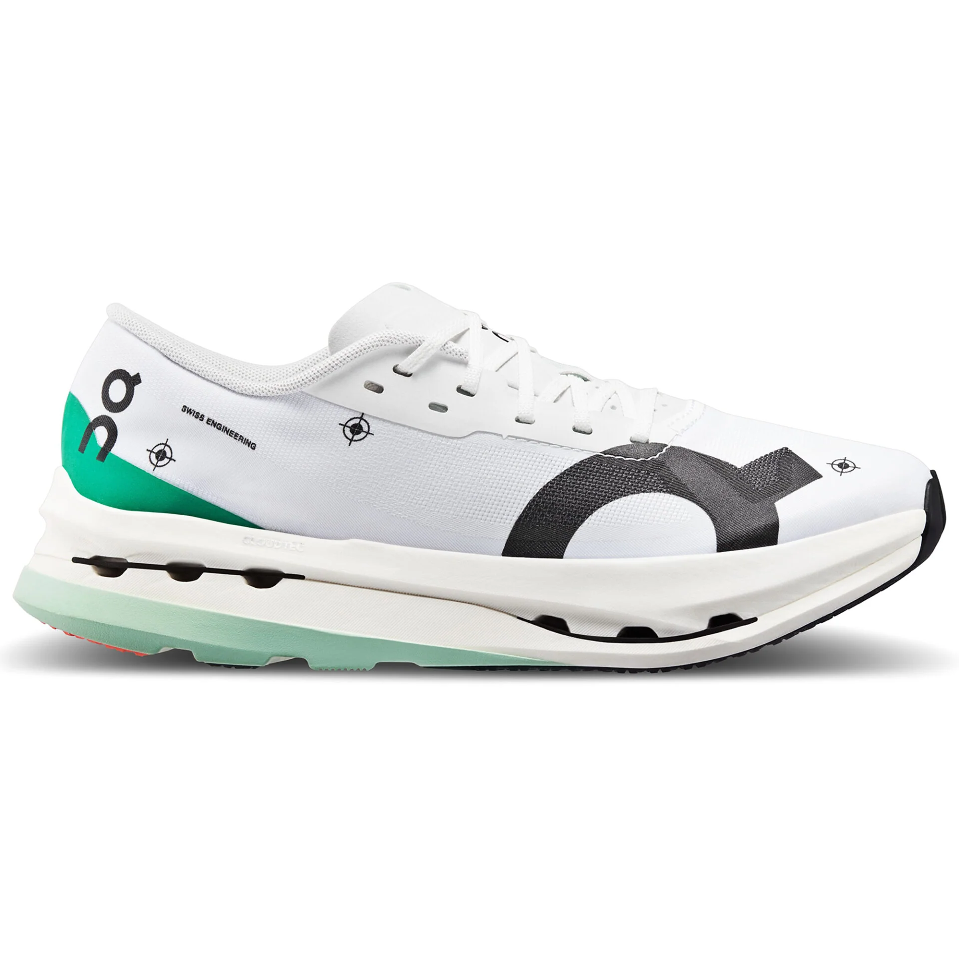 Men's On Cloudboom Echo 3, Undyed-White/Mint, 14 D Medium