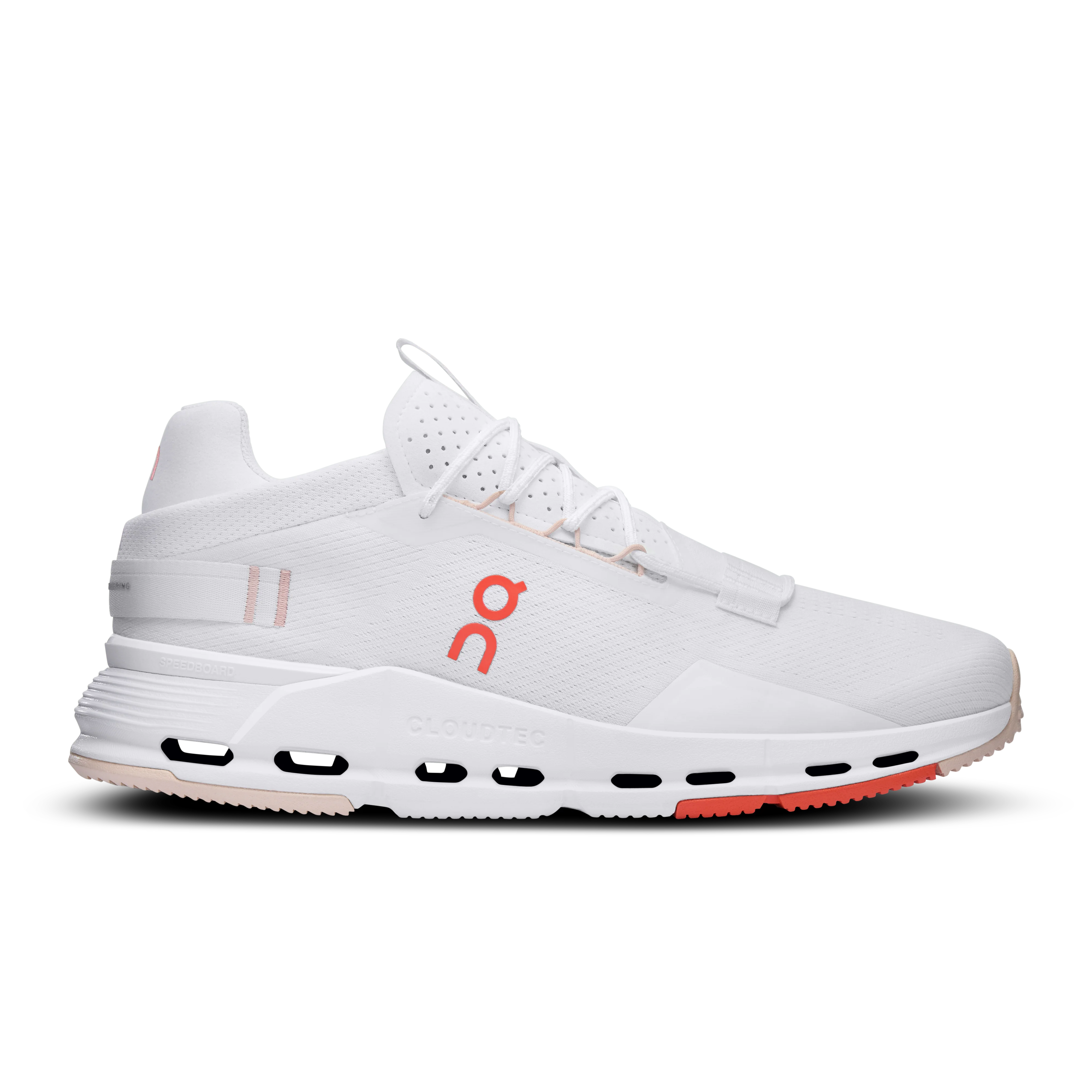 Men's On Cloudnova 2, White/Flame, 8.5 D Medium