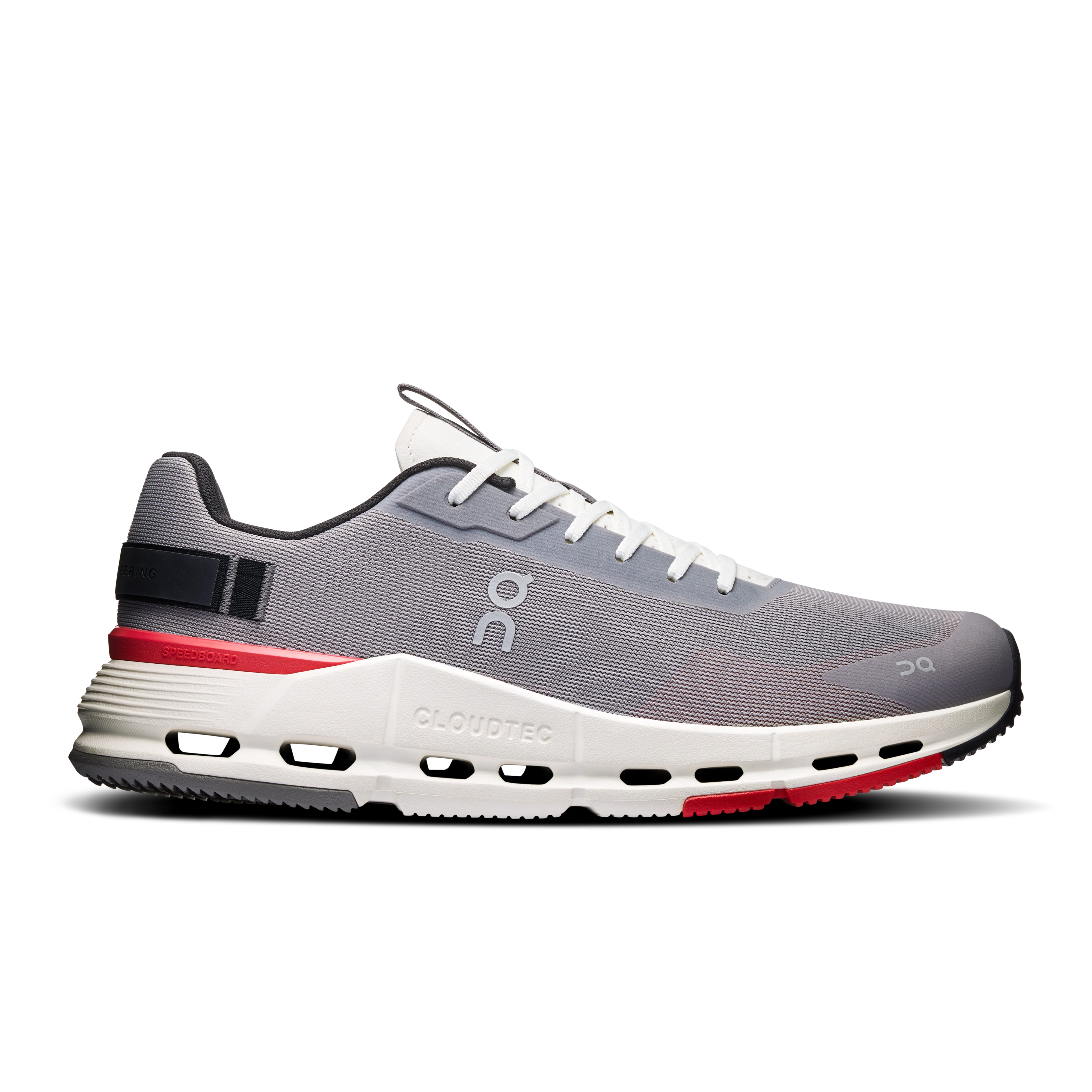 Men's On Cloudnova Form 2, Fog/Red, 9 D Medium