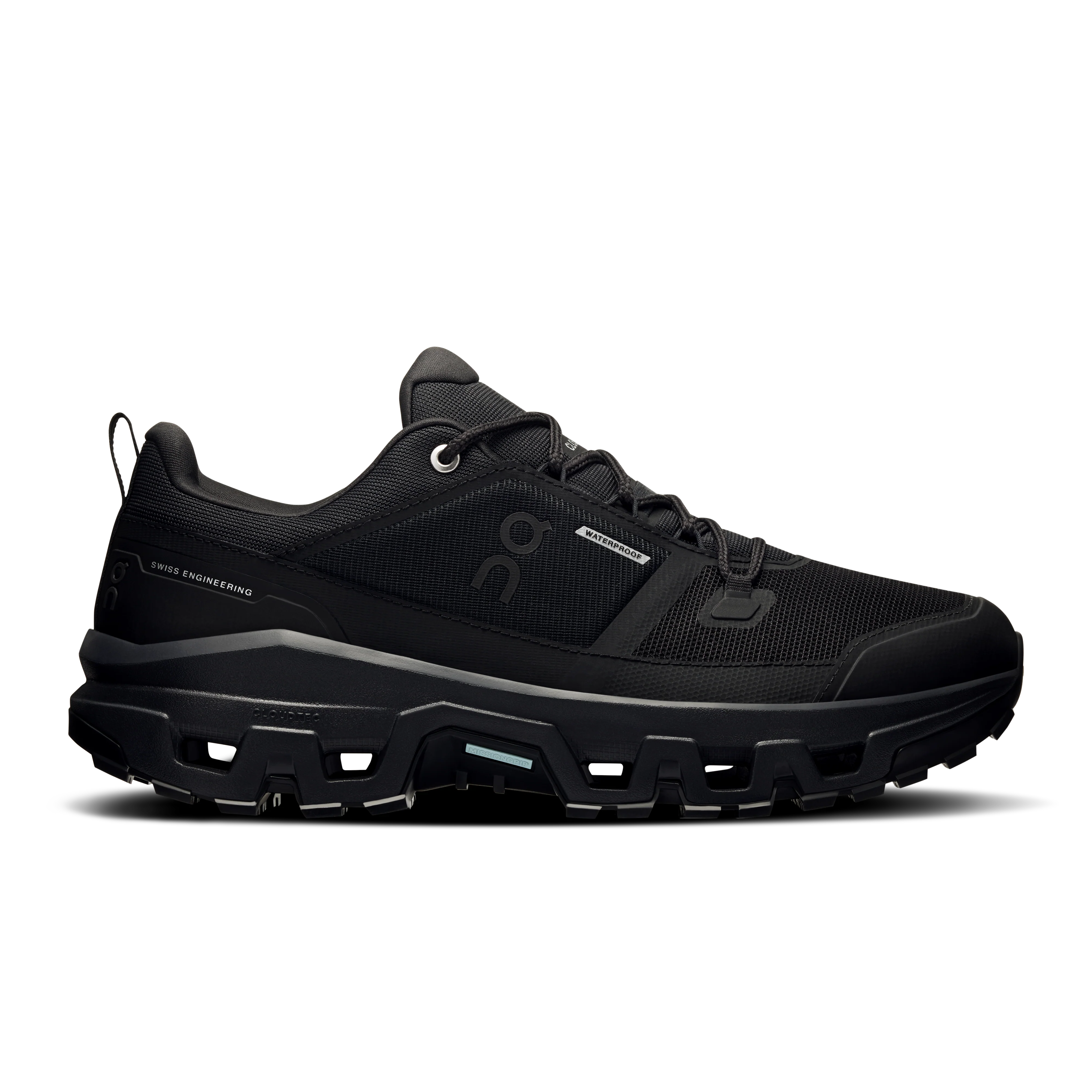 Men's On Cloudrock Low WP, Black/Black, 9 D Medium