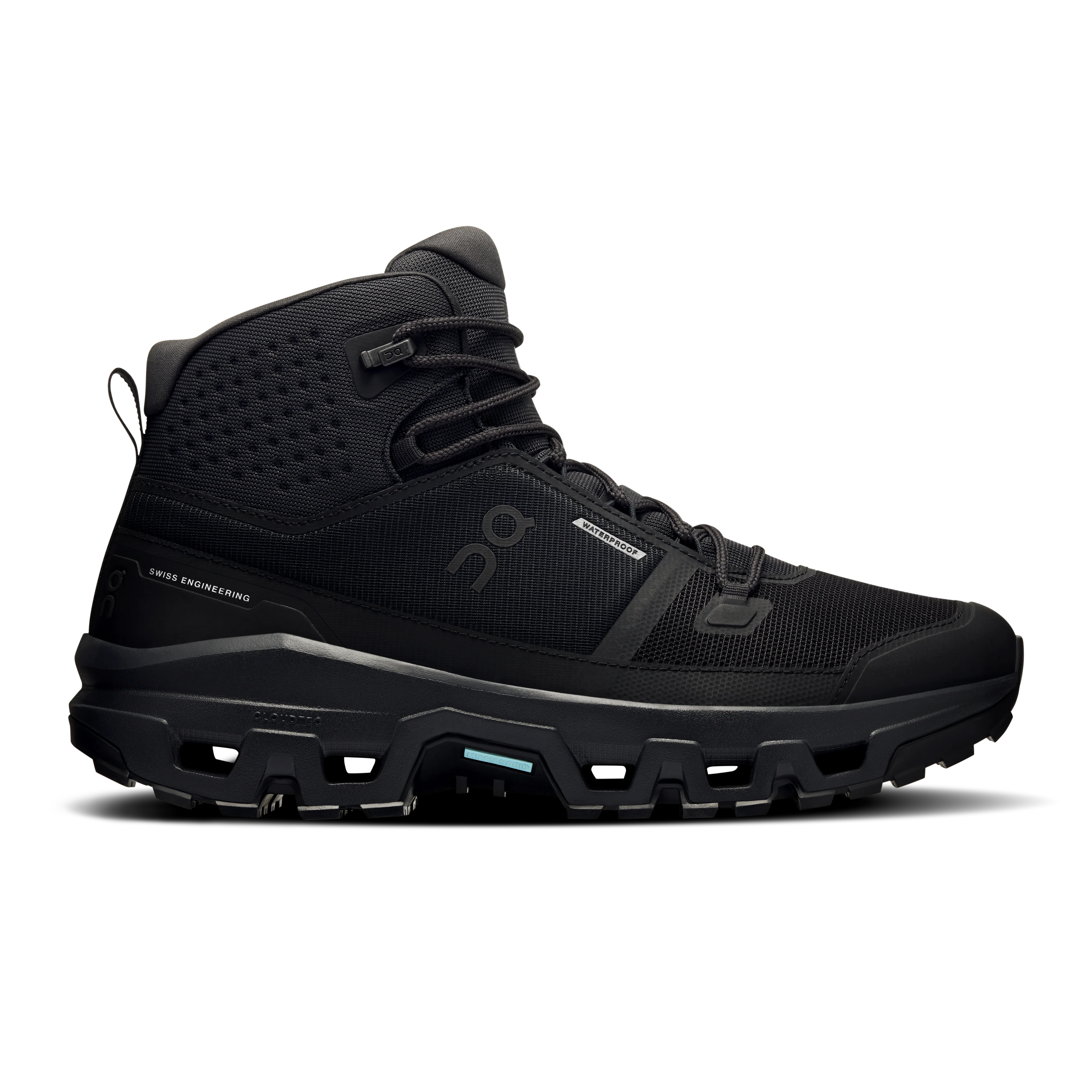 Men's On Cloudrock Mid WP, Black/Black, 9 D Medium