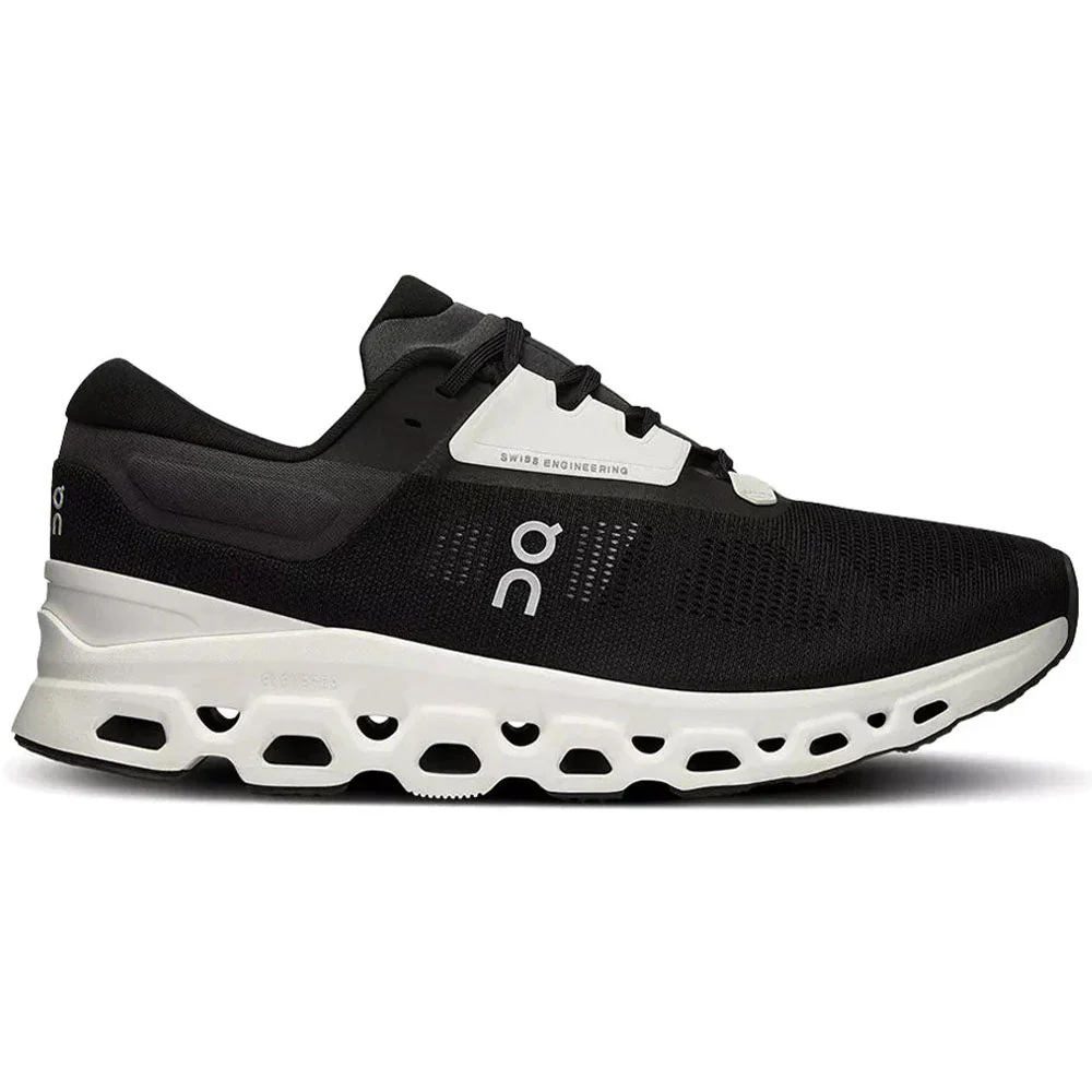 Men's On Cloudstratus 3, Black/Frost, 10.5 D Medium