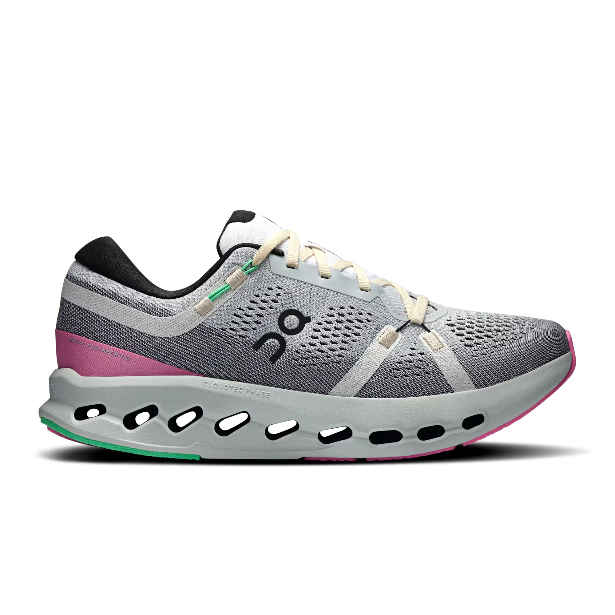 Men's On Cloudsurfer 2, White/Mineral, 8.5 D Medium