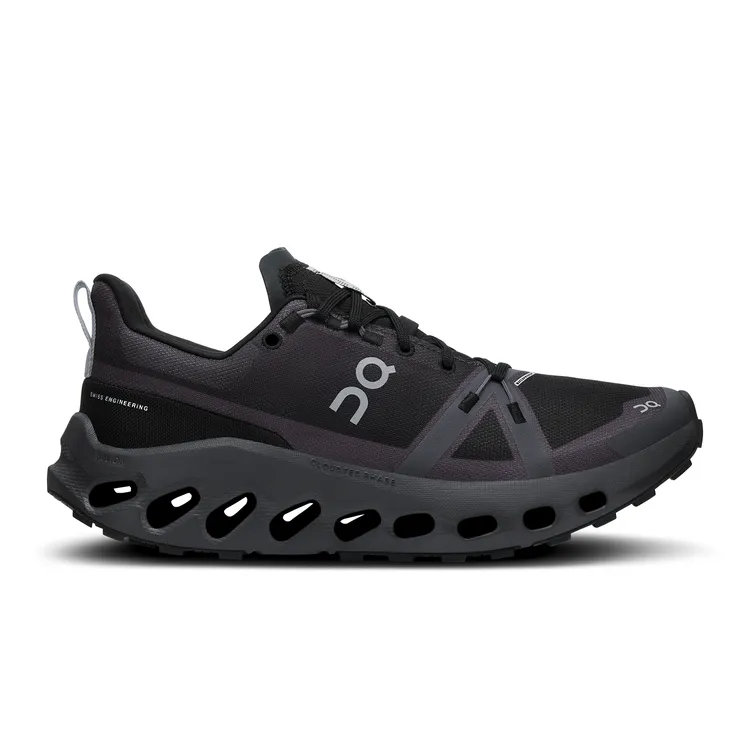 Men's On Cloudsurfer Trail Waterproof, Black/Eclipse, 10.5 D Medium