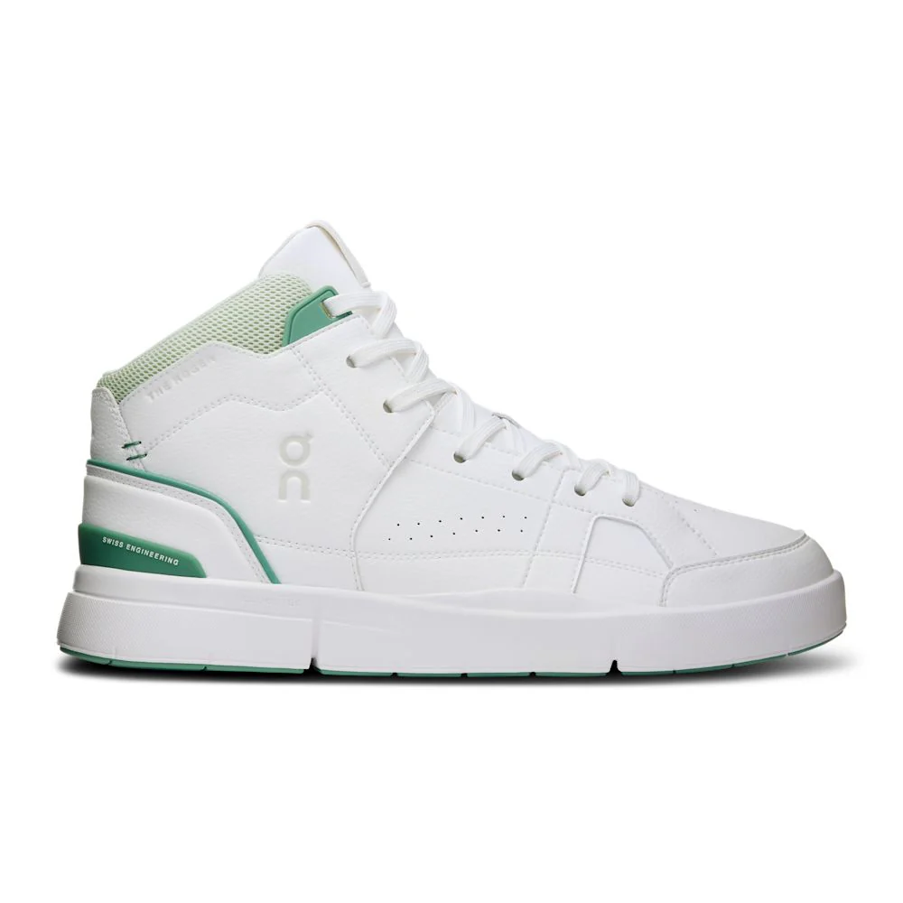Men's On The Roger Clubhouse Mid 2, White/Evergreen, 10.5 D Medium