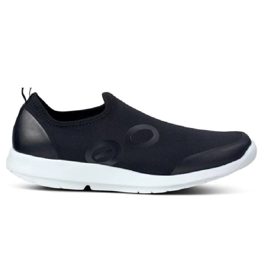 Men's OOFOS OOmg Sport Shoe, White/Black, 10 Medium