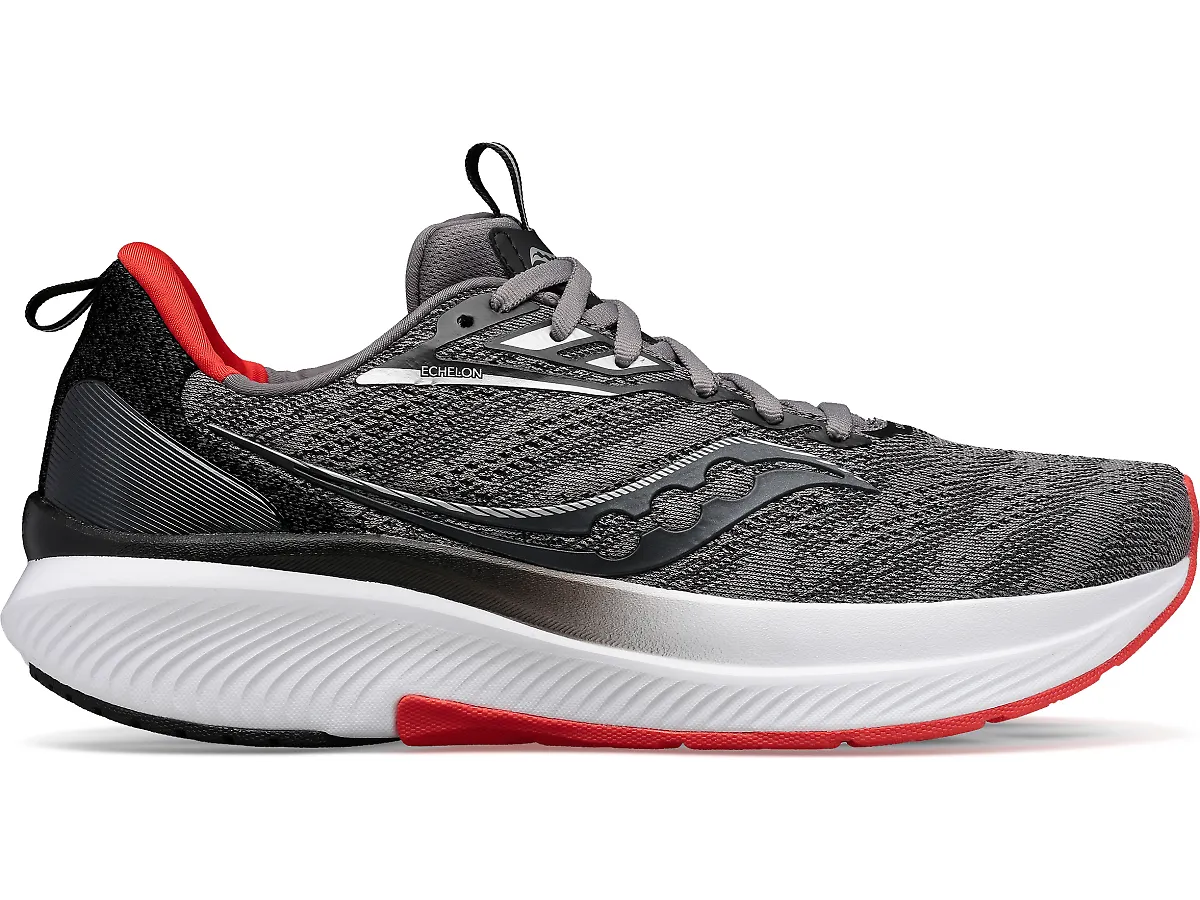 Men's Saucony Echelon 9, Charcoal/Redsky, 11.5 D Medium