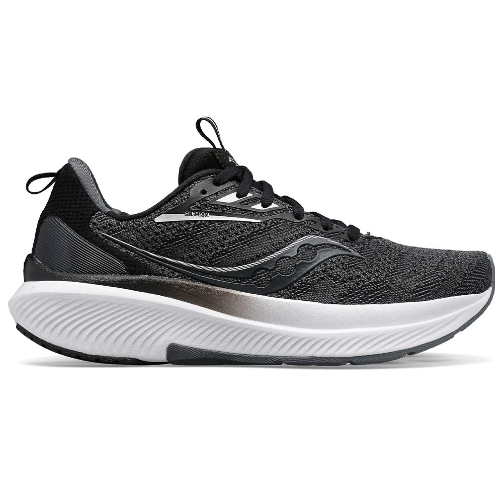 Men's Saucony Echelon 9, Black/White, 10.5 4E Extra Wide